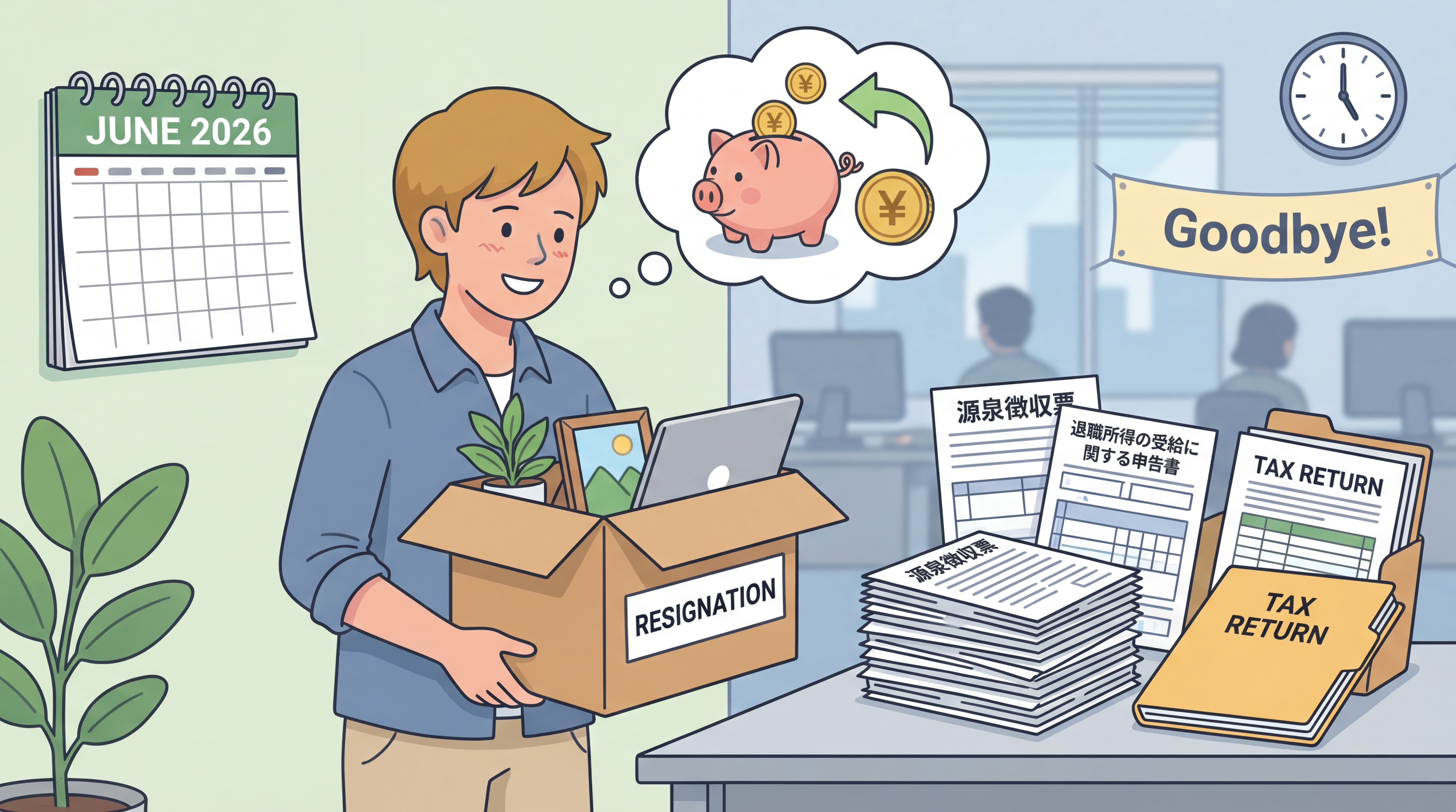 Tax Filing After Resignation 2026 | How Much Refund for Mid-Year Quitting? | Denpyo