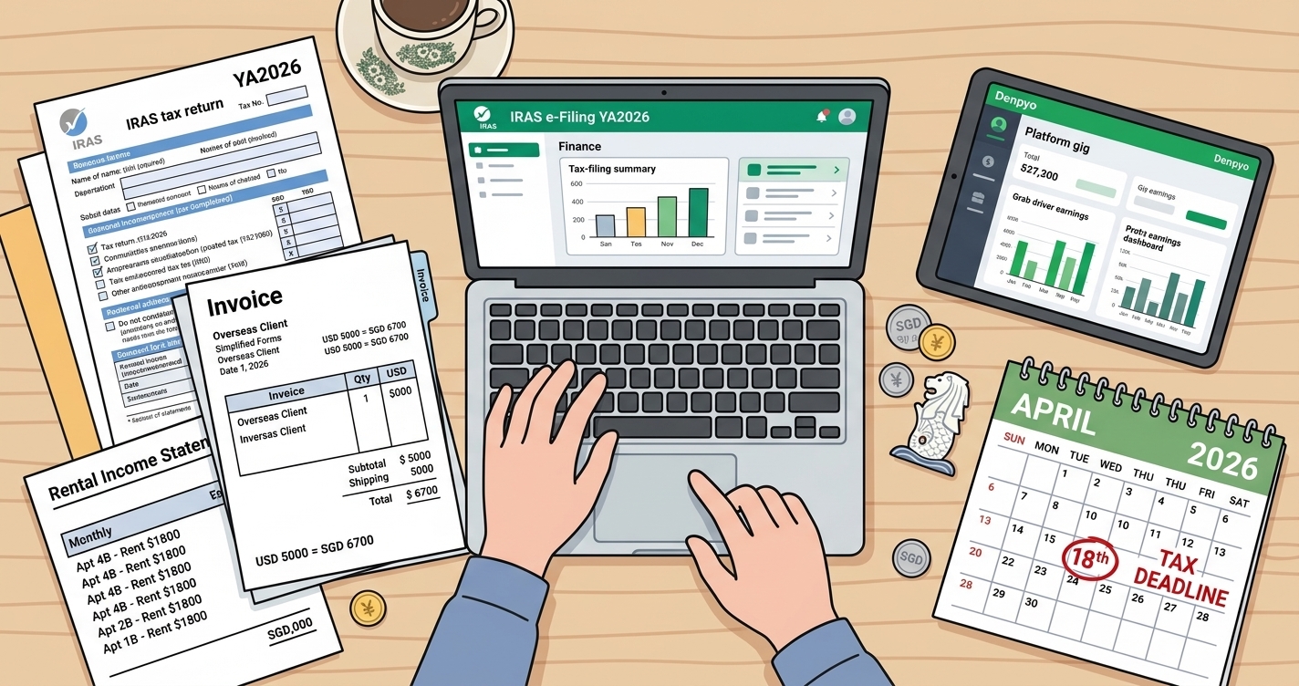 Filing Taxes in Singapore with Multiple Income Streams: A 2026 Guide for Freelancers and Moonlighters
