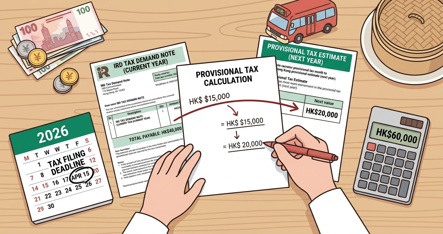 香港の仮税(Provisional Tax)完全ガイド2026|フリーランス・中小企業向け
